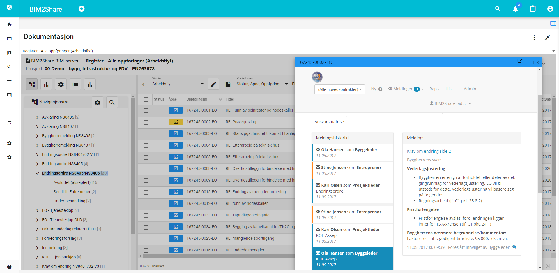 The workflow window is docked out of the Dashboard and displayed in full screen. The example shows different flows and direct opening of the Workflow window with entries.